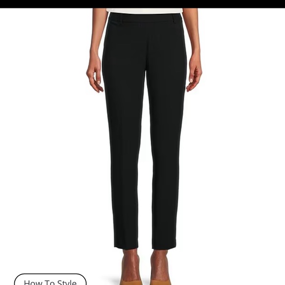 Calvin Klein Luxe Stretch Slim-Leg Pants Navy Size 8 - Picture 1 of 3